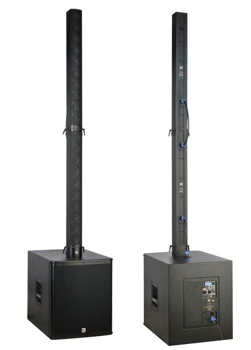 Sistema de sonido acústico de aluminio de la torre portátil negra para la banda